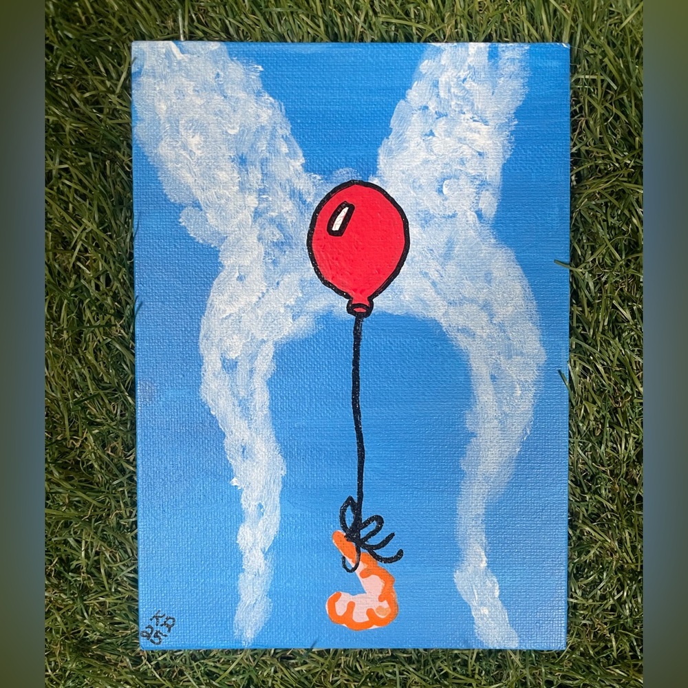 “Shrimp On The Balloon” #1 Kristi Redman 5X7 Bobs Burgers Louise Belcher Acrylic